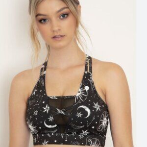 BlackMilk Sun and Moon Black Sports Bra size small